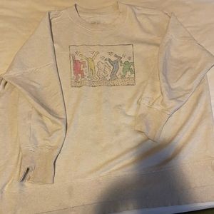 oversized hoodie with mural